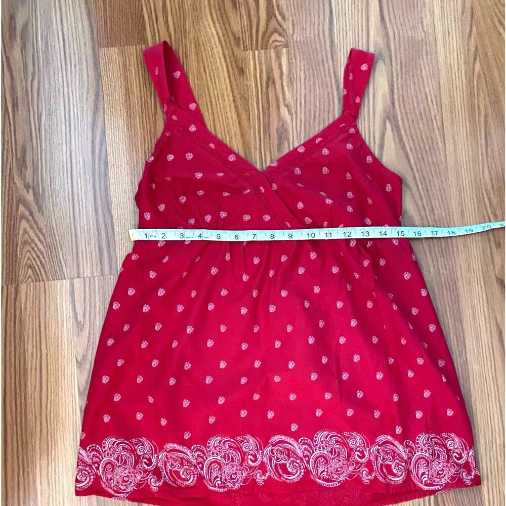 Women’s Faded Glory Size Medium (8-10) Red Handcuff Tank Spaghetti Strap - Picture 2 of 7